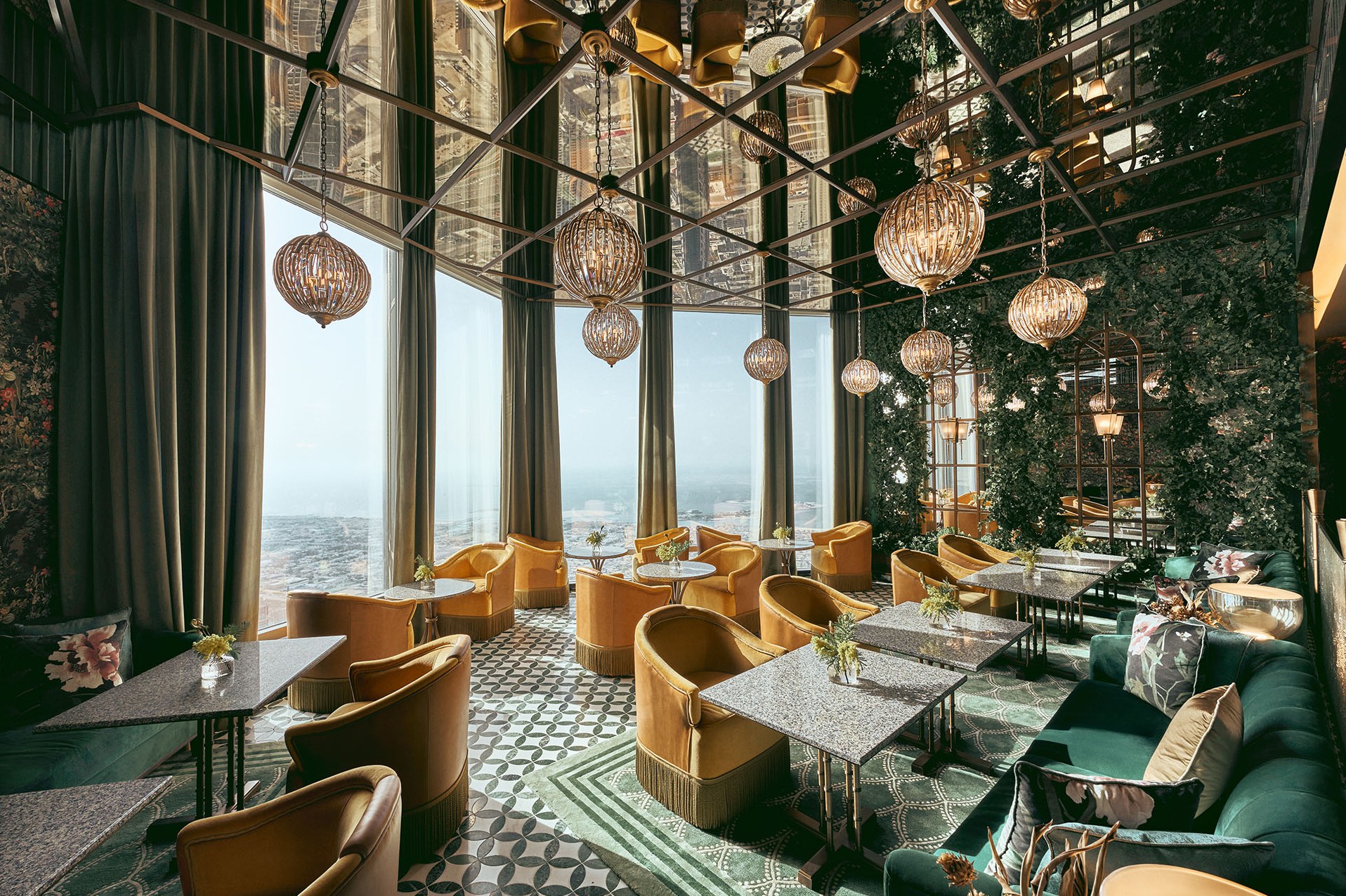 The At.mosphere dining room with city views
