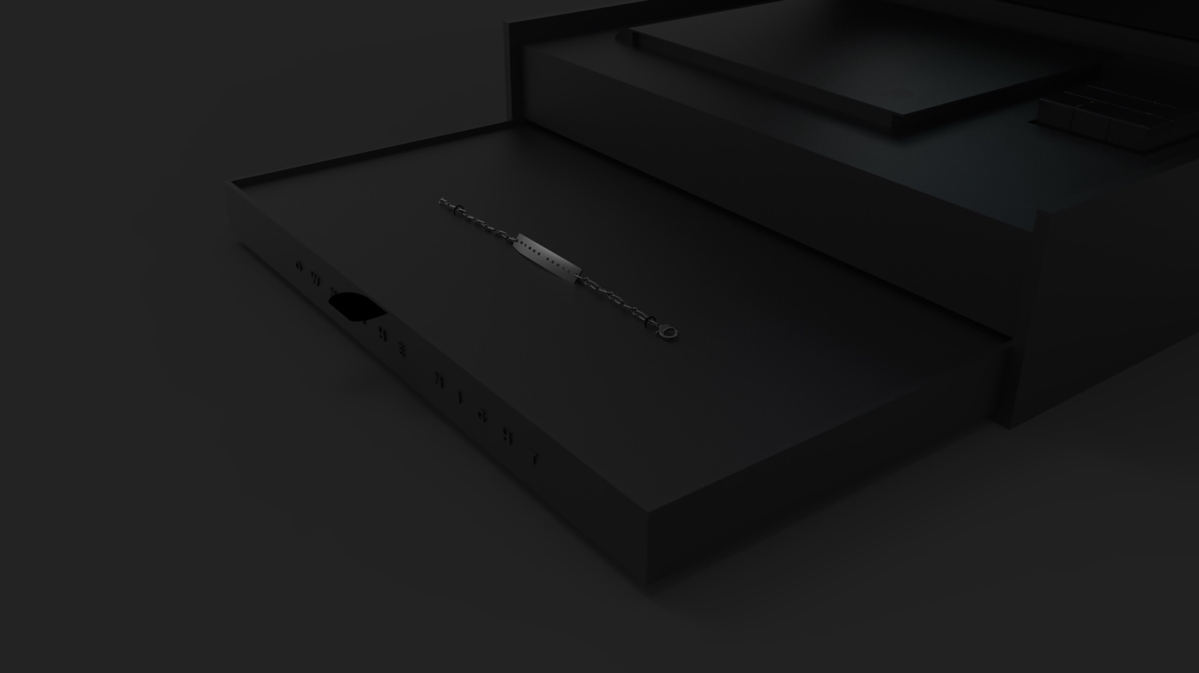 The Black Badge box tray detail