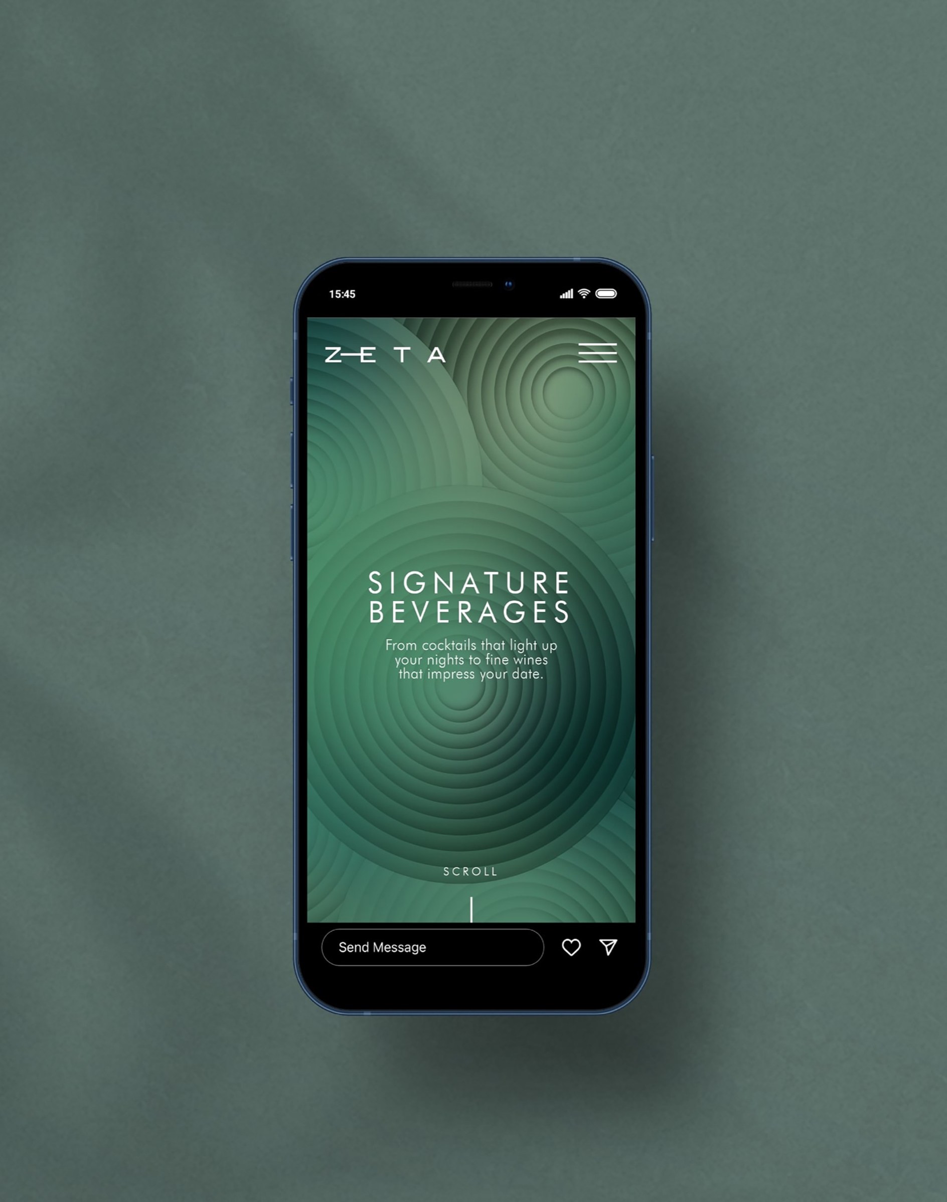 The Zeta app — Signature Beverages